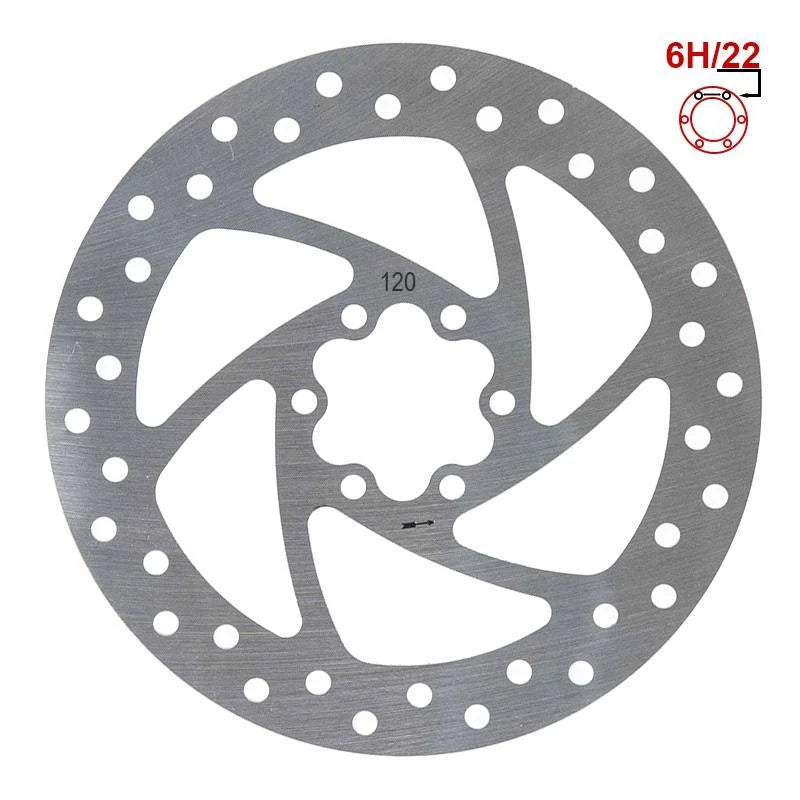 Disque de frein 120mm 6H argent pour Cecotec Outsider/Bongo série A