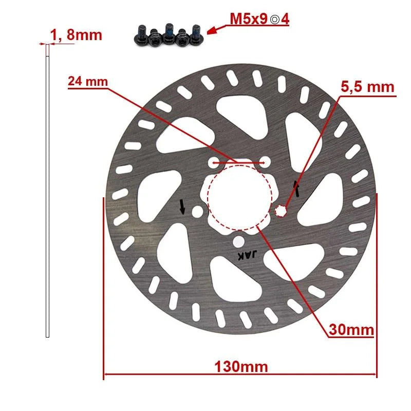Disque de frein 130mm 5H pour Mi4 pro