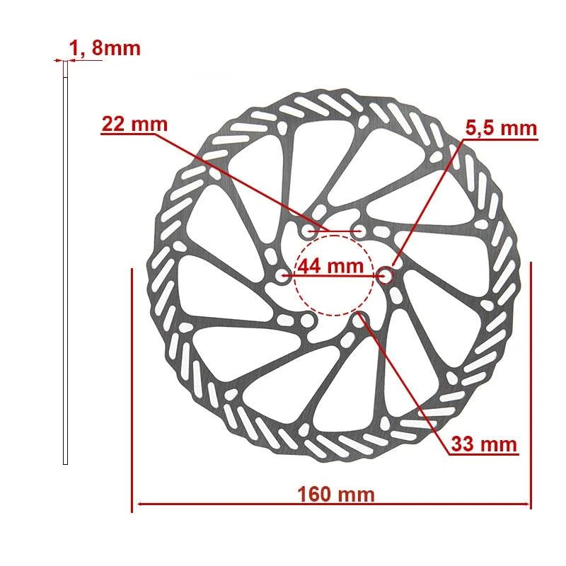 Disque de frein G3 160mm 6H argenté
