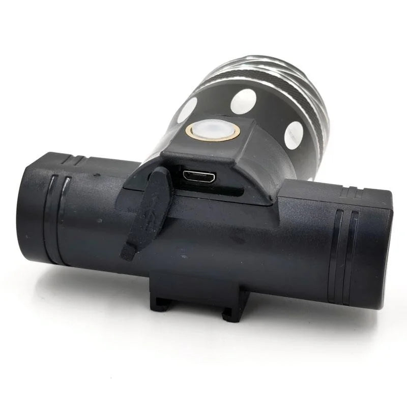 Lampe frontale LED rechargeable avec support de guidon