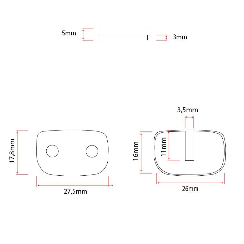 Plaquette de frein RS003-R en résine - 2pcs