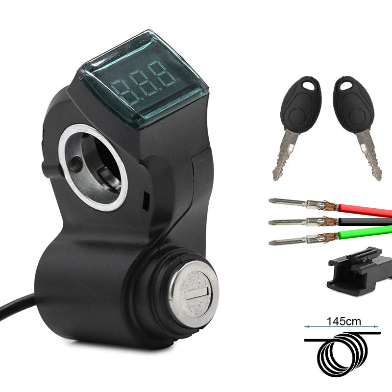 Clé de contact avec voltmètre - Connecteur SM