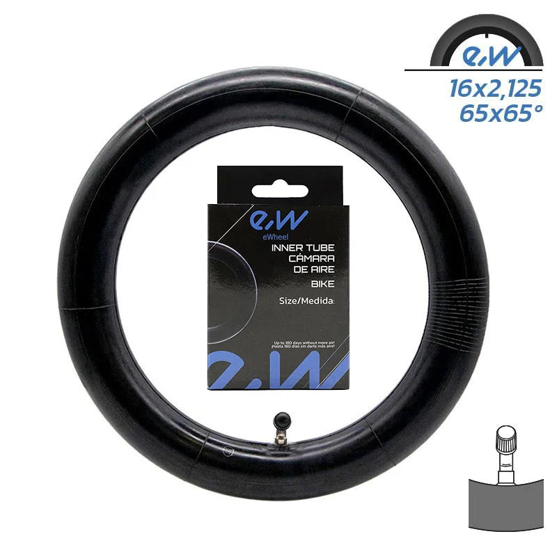 Chambre à air 16x2,125 VC 65x65º Ewheel