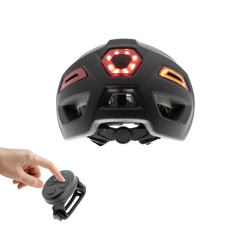 Casque CP04 noir M avec clignotant