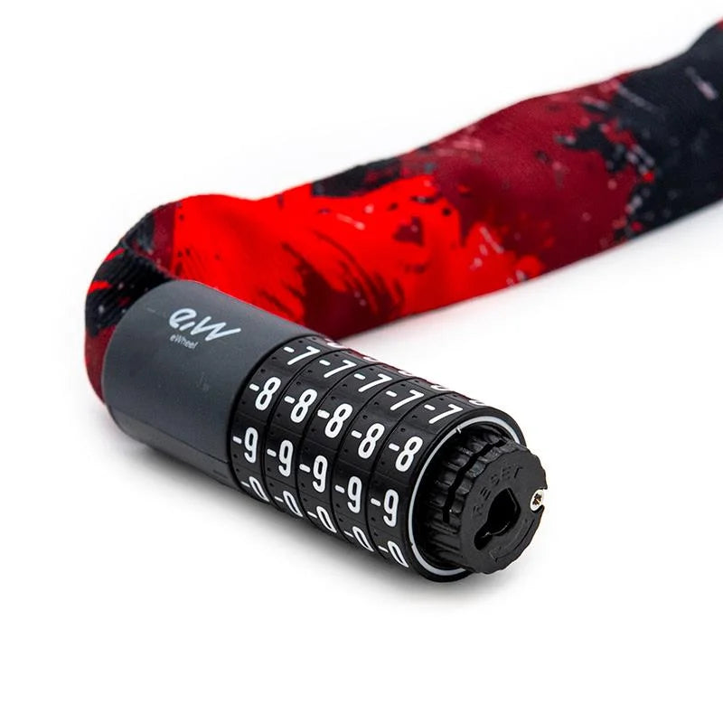Antivol à code EWLK022 housse tissu rouge