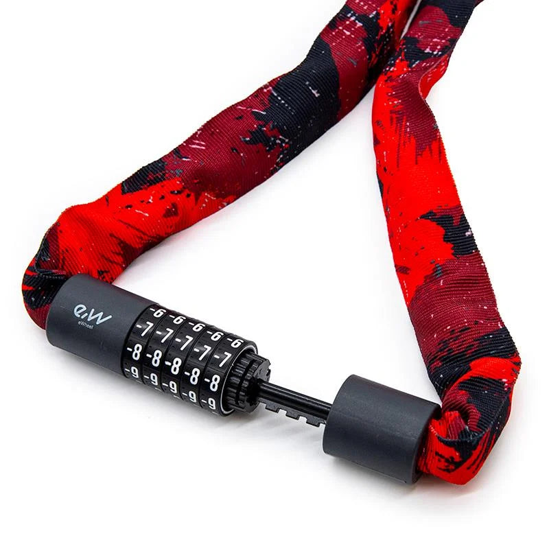 Antivol à code EWLK022 housse tissu rouge