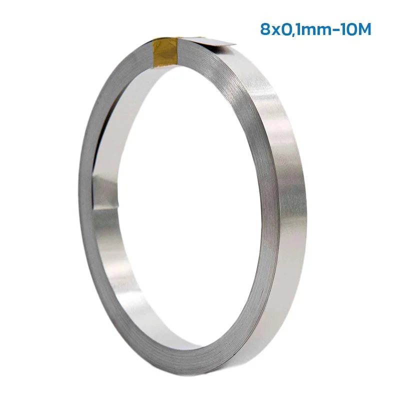 Nickel (acier plaque nickel) 8x0,2 mm -10m
