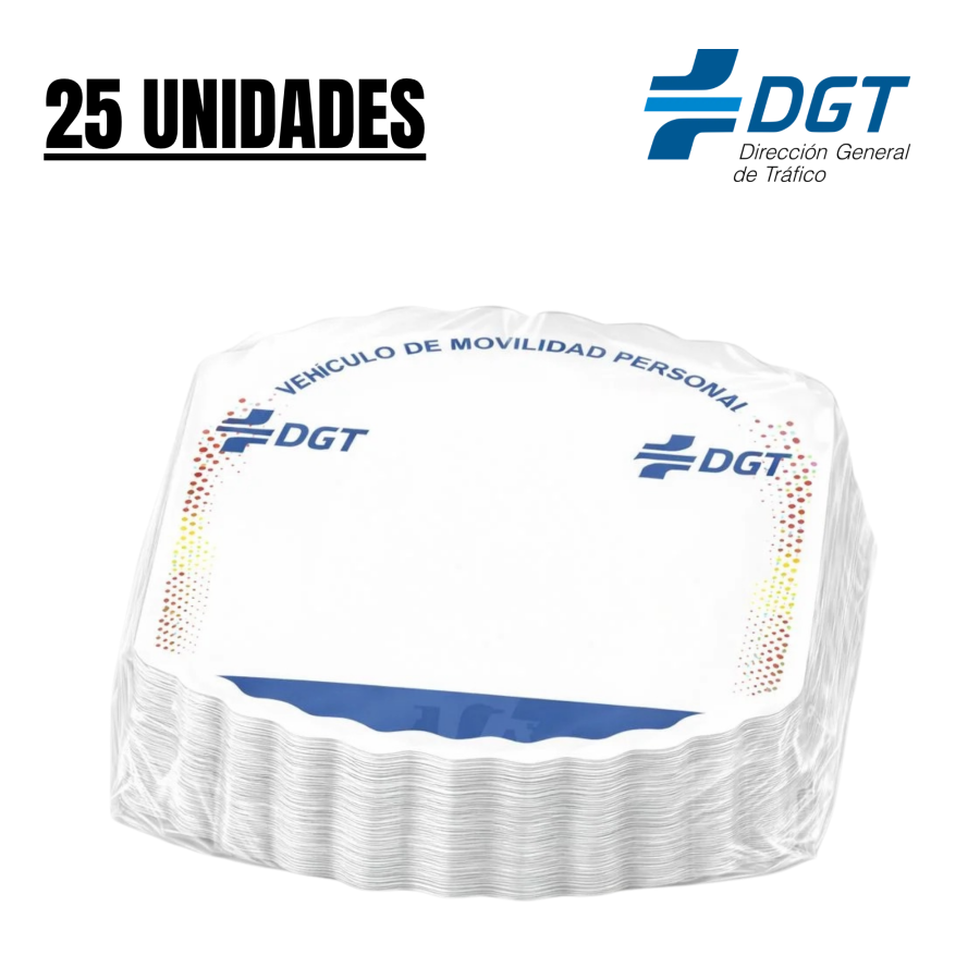 Plaques d'immatriculation DGT – 25 unités