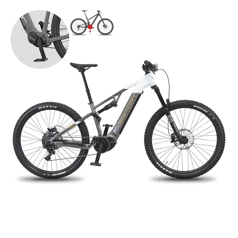 TERRAM vélo électrique VTT Gris/Blanc