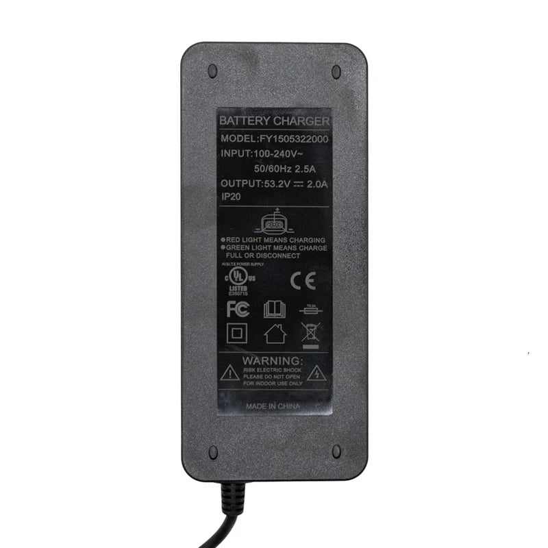 Chargeur premium 48V (sortie 53,2v) 2A pour NIU -connecteur SJT-125E