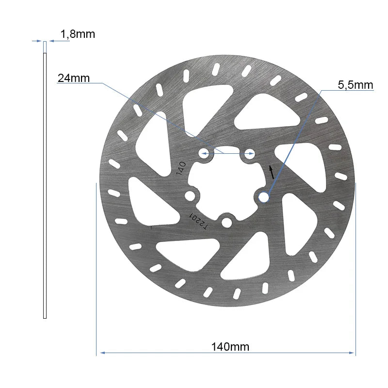 Disque de frein pour Mi4 - 140mm - 5H
