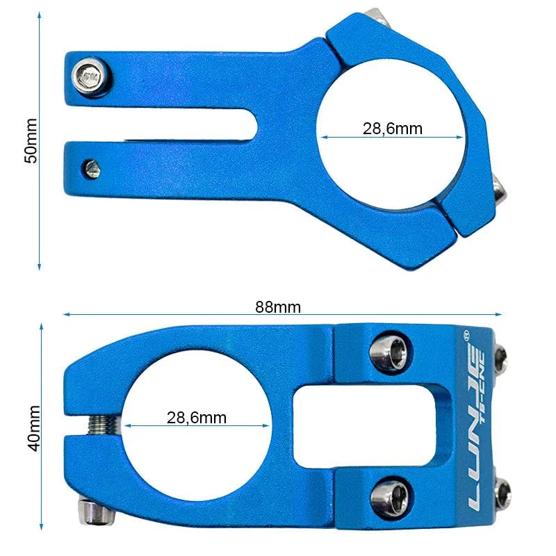 Potence pour guidons de 31,8mm EWPM-001 bleu