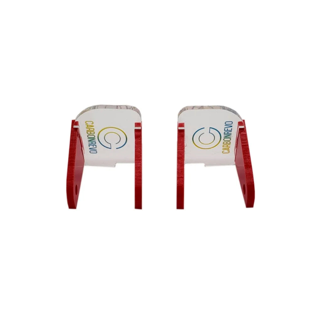 CARBON REVO CACHE POUR LED AVANT ROUGE - 1 PAIRE - DUALTRON RAPTOR/1/2/ULTRA