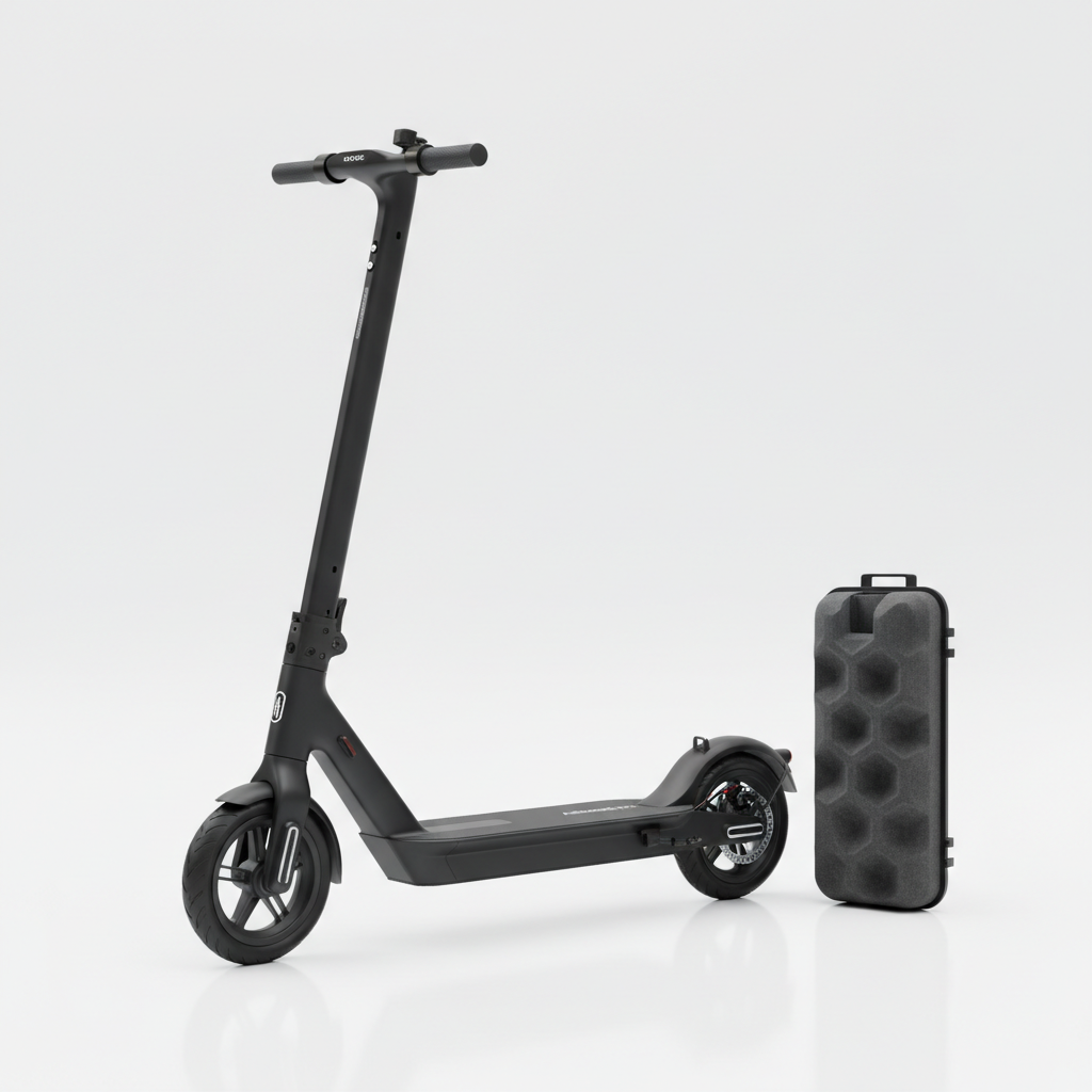Advance PRO,PRO + mousse de batterie, vue principale de face, accessoire et composant d'origine compatible PURE pour véhicule de mobilité urbaine.