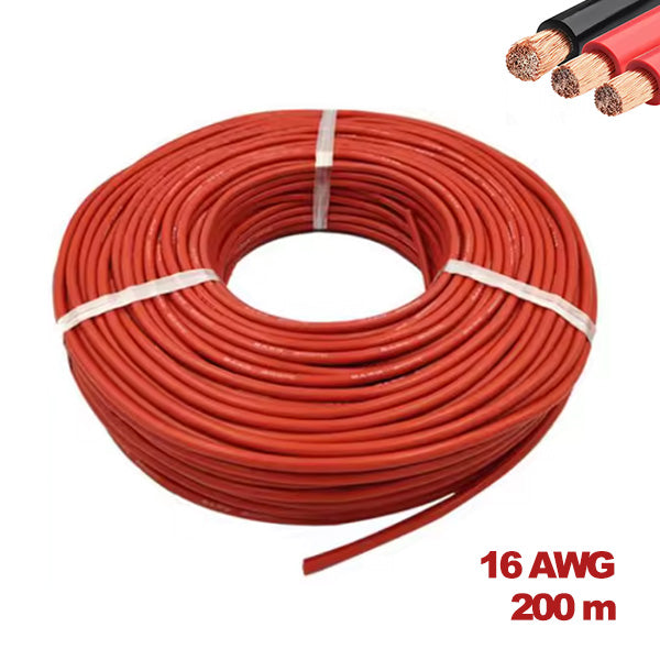 Câble 16AWG 200M Rouge