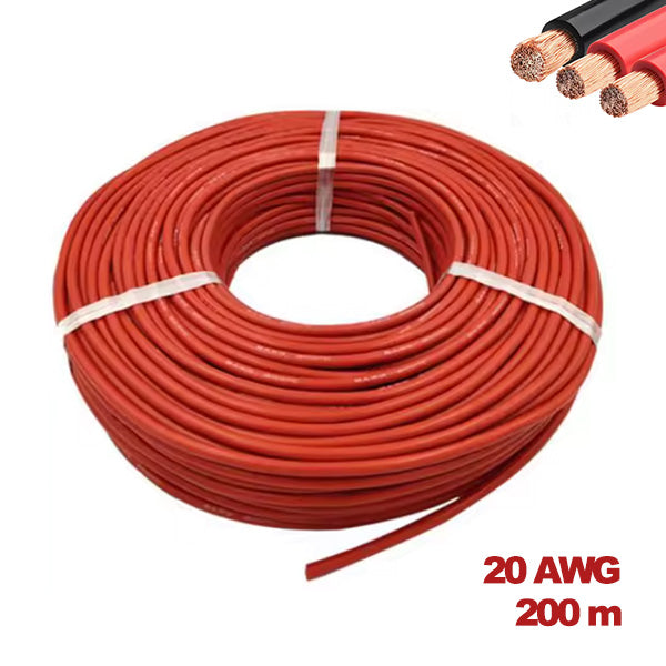 Câble 20AWG 200M Rouge