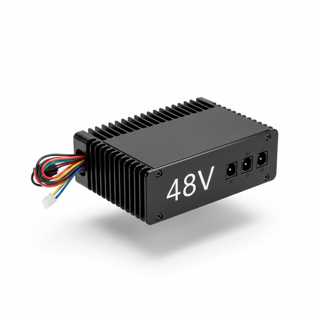 Contrôleur de moteur 48 V, vue principale de face, accessoire et composant d'origine compatible PURE pour véhicule de mobilité urbaine.