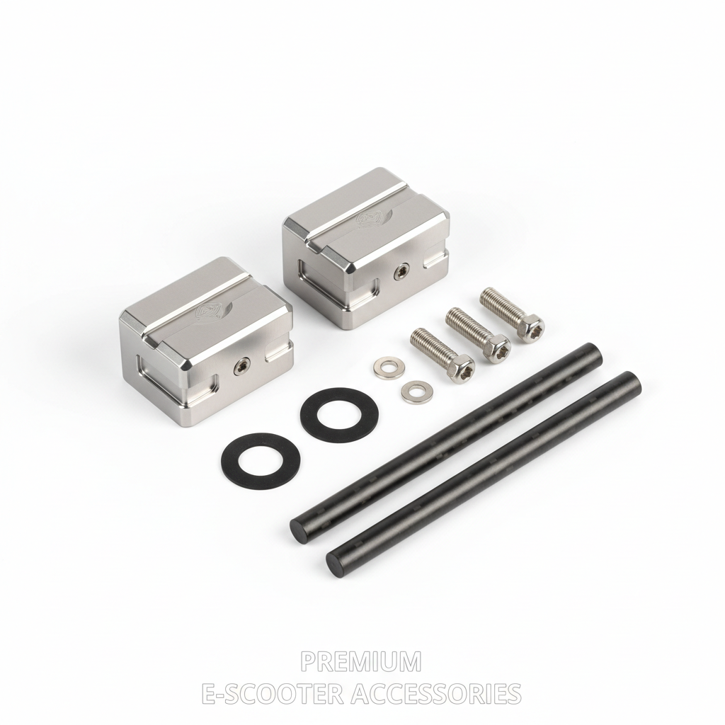 Embouts et support de support de batterie Escape, vue principale de face, accessoire et composant d'origine compatible PURE pour véhicule de mobilité urbaine.