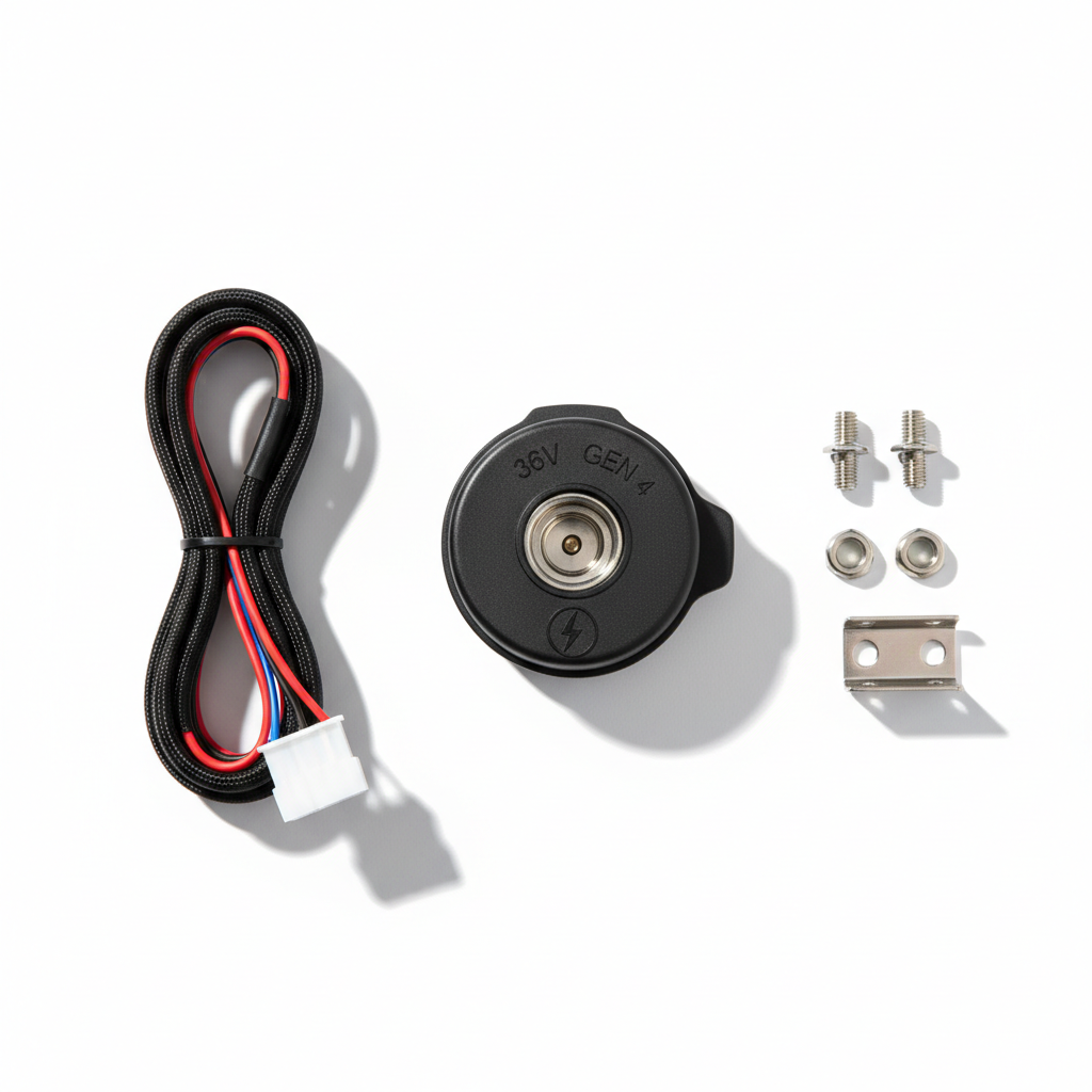 Ensemble de port de charge 36 V Gen 4, vue principale de face, accessoire et composant d'origine compatible PURE pour véhicule de mobilité urbaine.