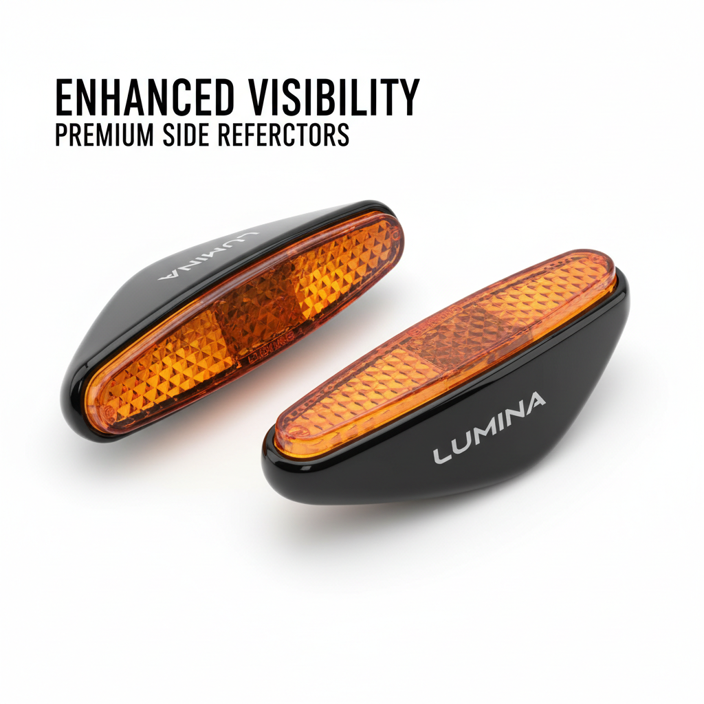 paire de réflecteurs latéraux, vue principale de face, accessoire et composant d'origine compatible PURE pour véhicule de mobilité urbaine.