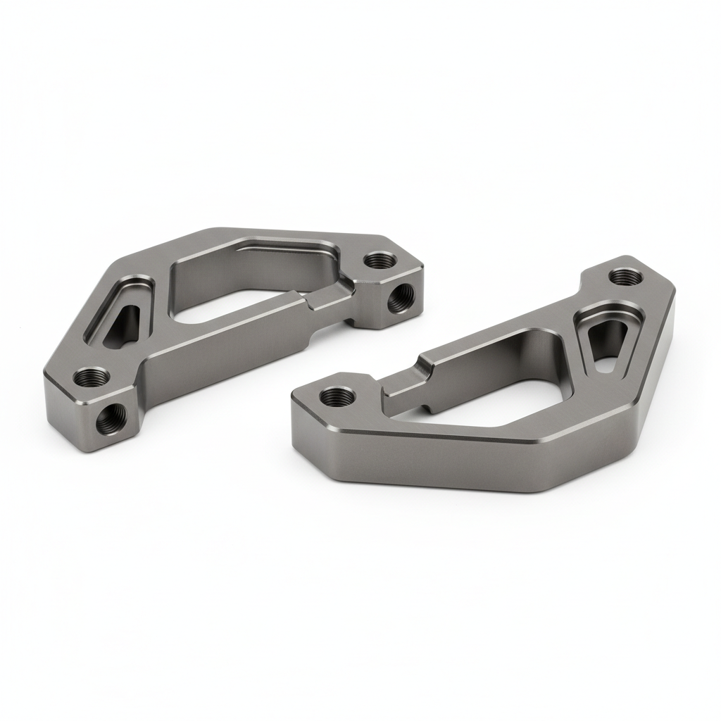 Plaque de support gauche et droite - Gunmetal, vue principale de face, accessoire et composant d'origine compatible PURE pour véhicule de mobilité urbaine.
