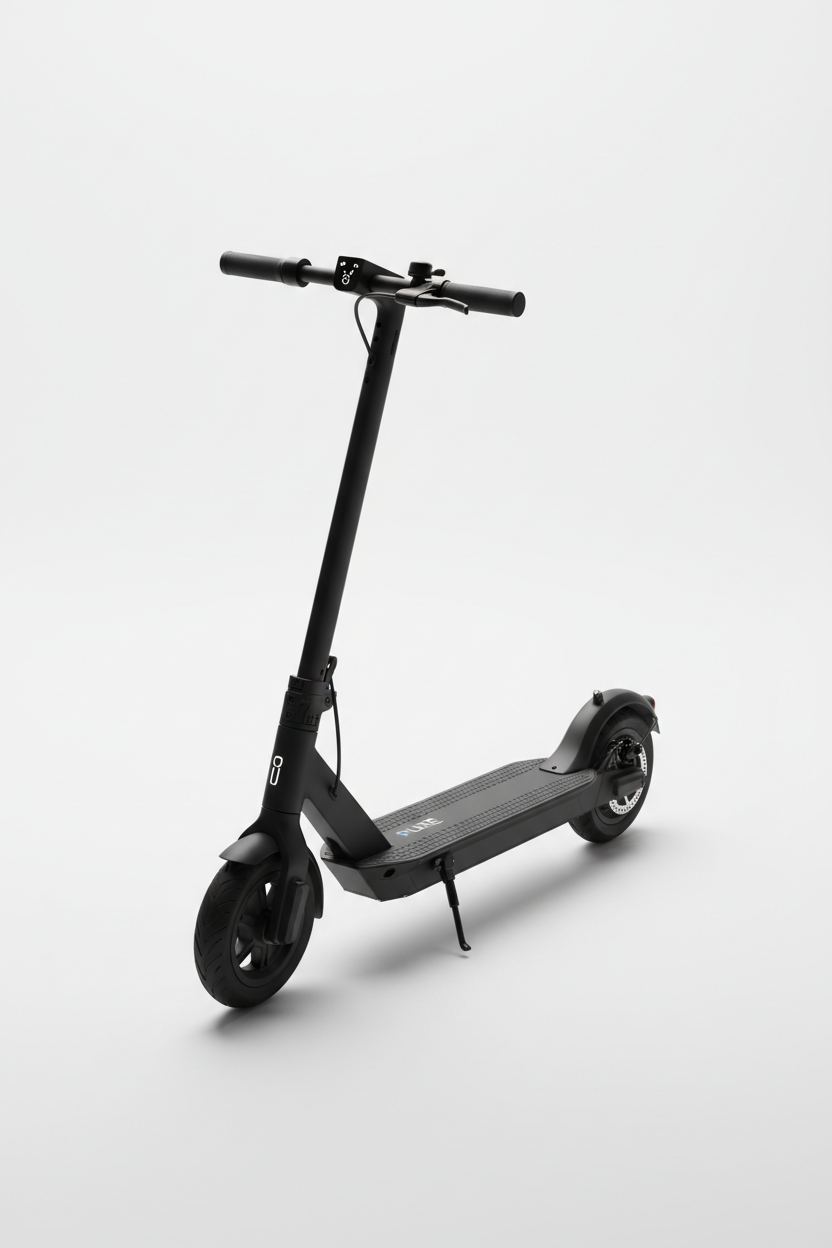 PURE Advance Noir, vue principale de face, accessoire et composant d'origine compatible PURE pour véhicule de mobilité urbaine.