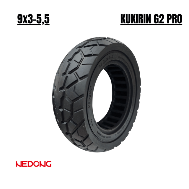 Roue solide 9 × 3-5,5 Kukirin G2 Pro [Nedong]