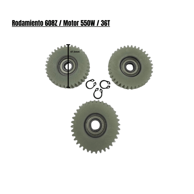 Roulement 608Z / Moteur 550W / 36T