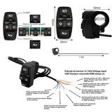 Commodo BSK321 clignotant, phare et klaxon avec connecteur SM 1,5 m