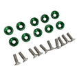 Rondelle à vis en aluminium vert (Pack 10 unités)