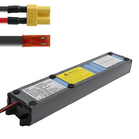 Batterie 36V 7.8A / H avec connecteurs XT30 et JST [EWHEEL], vue principale de face, pièce de rechange certifiée (Accessoire) compatible Ewheel pour trottinette électrique.
