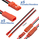Connecteur JST avec Câble - 5m / 5f