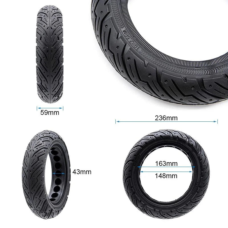 Pneu plein 10x2,5-6,5/B43 (60/70-6,5) - Compatible avec Ninebot G30