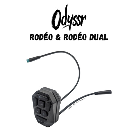 ODYSSR RODEO & RODEO DUAL | COMMODO, vue principale de face, pièce de rechange certifiée (Commandes / Commodos) compatible Volt pour trottinette électrique.