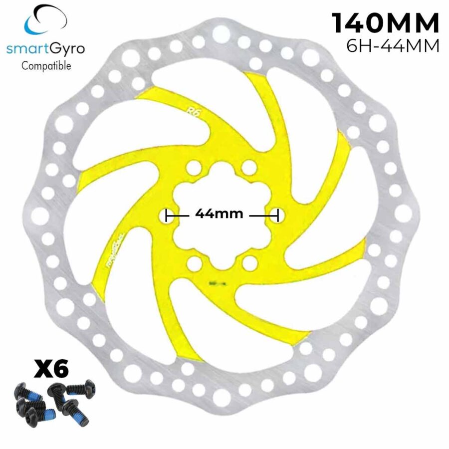Disque de frein 140mm 6 trous jaune [RAMBOMIL]