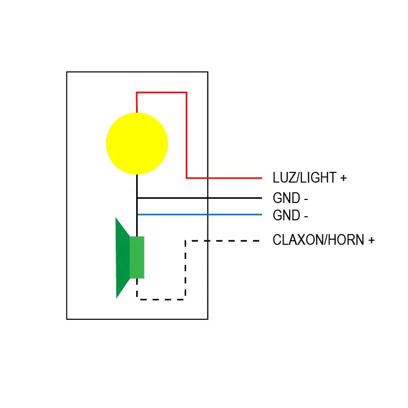 Projecteur à LED avec klaxon blanc 36V-60V avec connecteur SM