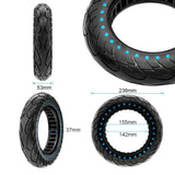 Pneu plein ultraléger 10x2,125-6,1/B34 - points bleus [Nedong]