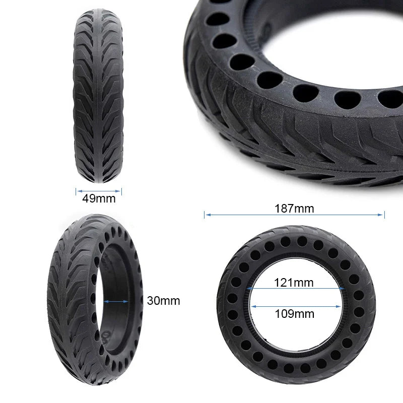Pneu plein perforé 8x2-5/B30 (Non compatible avec xiaomi)