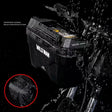 Sac étanche 3 L Wild Man avec support de fixation pour guidon de trottinette électrique ou vélo, coloris noir et orange.