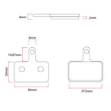 Plaquette de frein RT004-M en cuivre carrées avec ergot - 2pcs