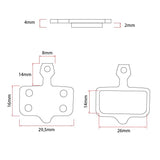 Plaquette de frein RT002-R en résine - 2pcs