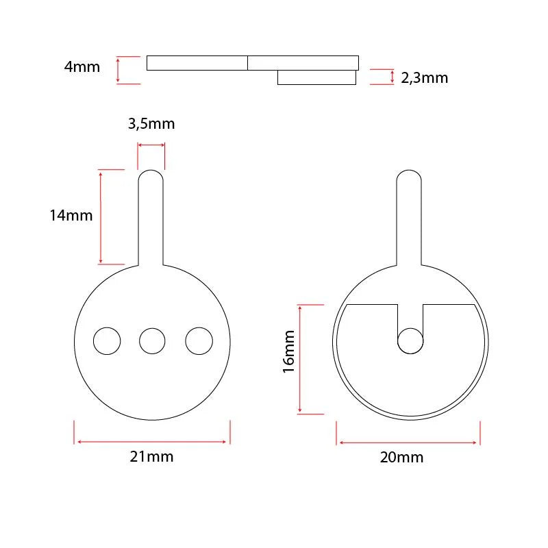 Plaquette de frein CT007-R en résine - 2pcs