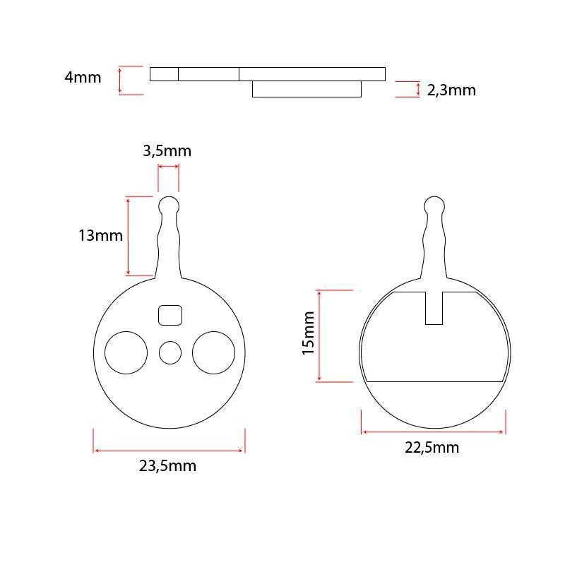 Plaquette de frein CT010-R en résine - 2pcs