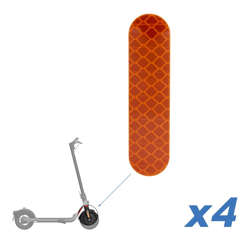 Adhésif réfléchissant orange pour les séries Ninebot Forks F et D - 4uds