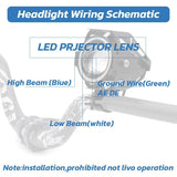 Phare à led U7 12-60V bleu