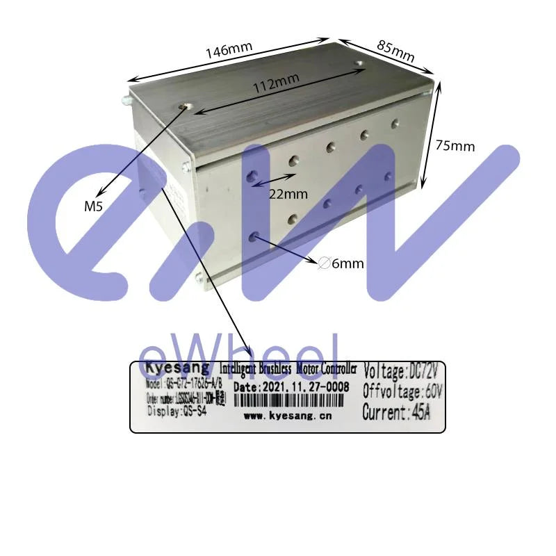 Contrôleur 72V 45A 3000W - à et B LCD QS-S4 [Kyesang]