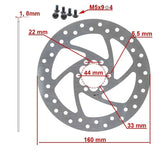 Disque de frein 160mm 6H argent