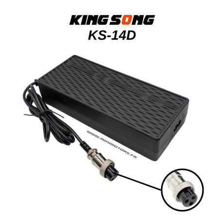 KS-14D | CHARGEUR, vue principale de face, pièce de rechange certifiée (Chargeurs) compatible Volt pour gyroroue et monocycle électrique.