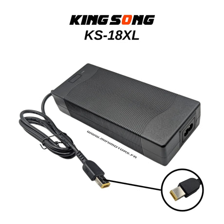 KS-18XL | CHARGEUR, vue principale de face, pièce de rechange certifiée (Chargeurs) compatible Volt pour gyroroue et monocycle électrique.