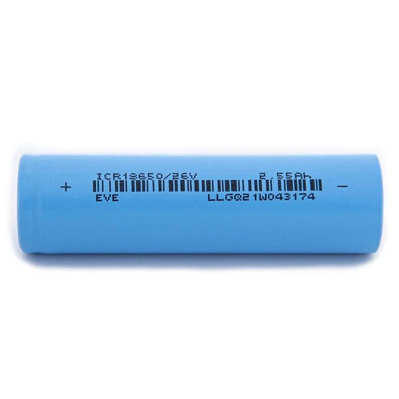 Cellule 18650 2,55A/h 3C [EVE] - 100 unités